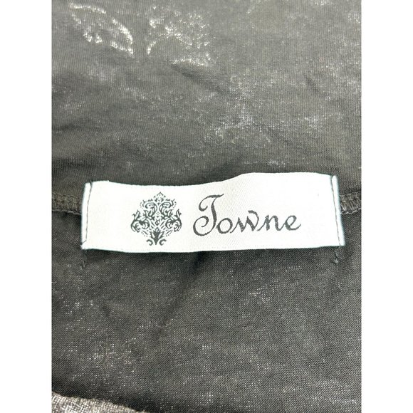 Towne Women’s Black Fringed Skirt M (10/12) Pull On Stretchy Distressed Midi - Picture 5 of 9